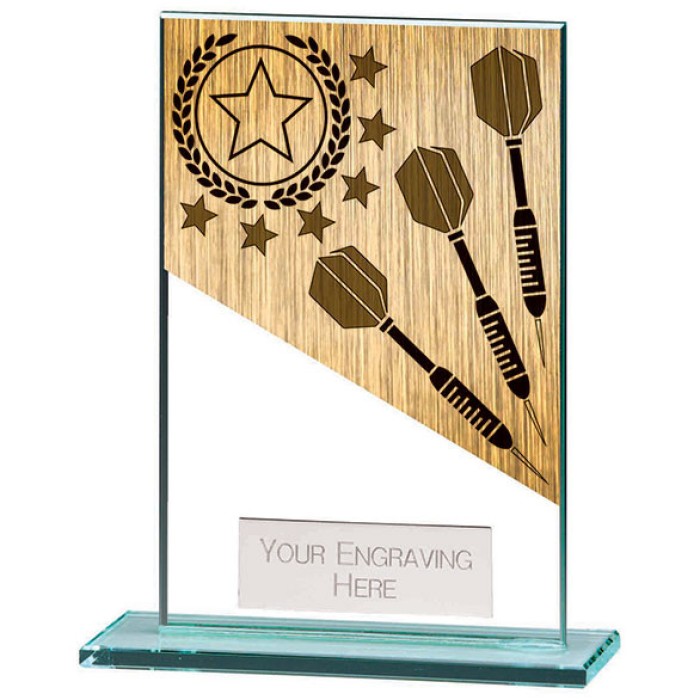 MUSTANG DARTS GLASS AWARD - 125MM